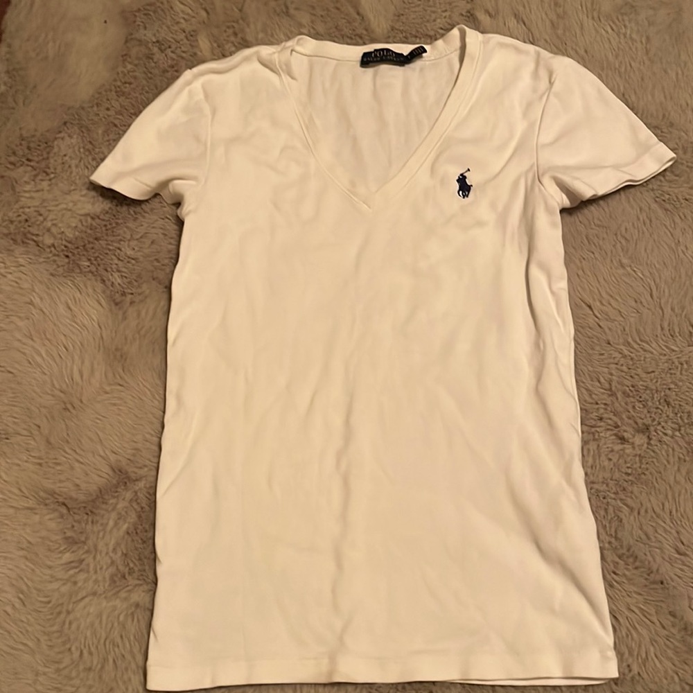 Womens white polo dress shirt